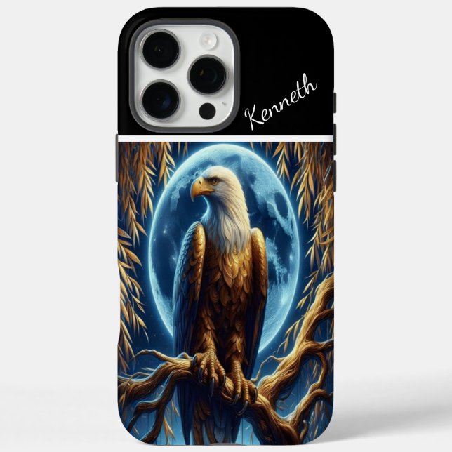Golden Eagle Under Blue Moon Case-Mate iPhone Case (Back)