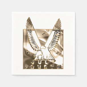 Golden Eagle USA America Independence Day July 4 Napkins