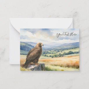 Golden Eagle Watercolor Bird of Prey Wildlife Note Card