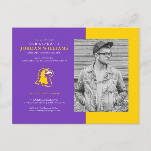 Golden Eagles | Graduation Announcement Postcard (Front)