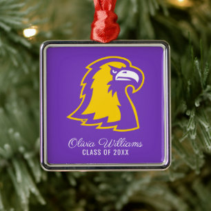 Golden Eagles Graduation Metal Ornament