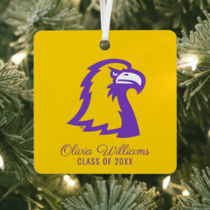 Golden Eagles Graduation Metal Ornament