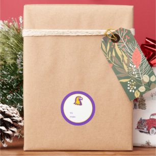 Golden Eagles   Happy Holidays Classic Round Sticker