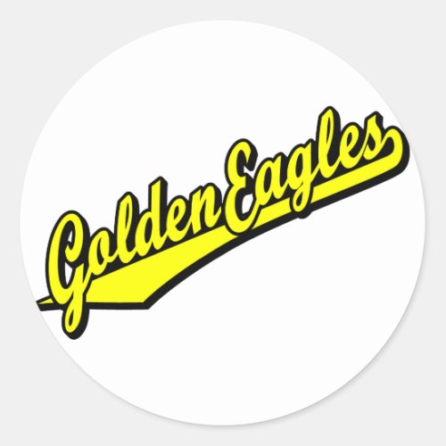 Golden Eagles in Yellow Classic Round Sticker