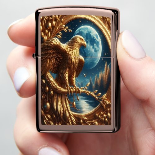 Golden Eagles Moonlit Watch Zippo Lighter