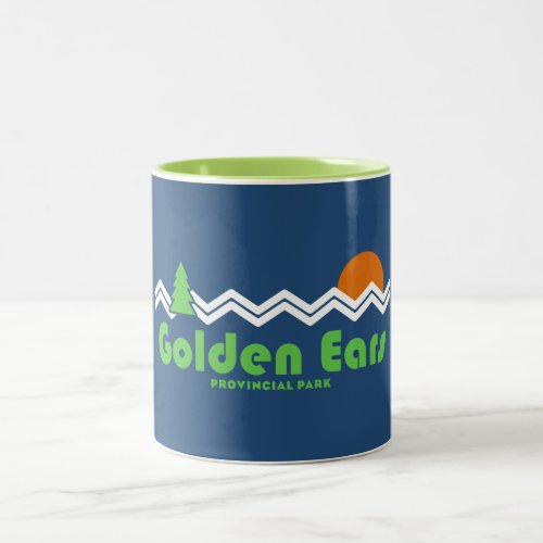 Golden Ears Provincial Park British Columbia Retro Two-Tone Coffee Mug
