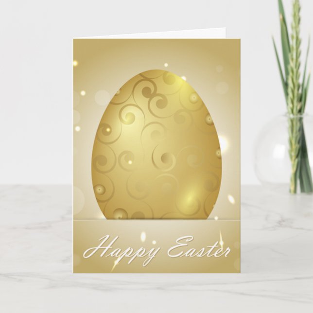Golden Easter Egg Card (Front)