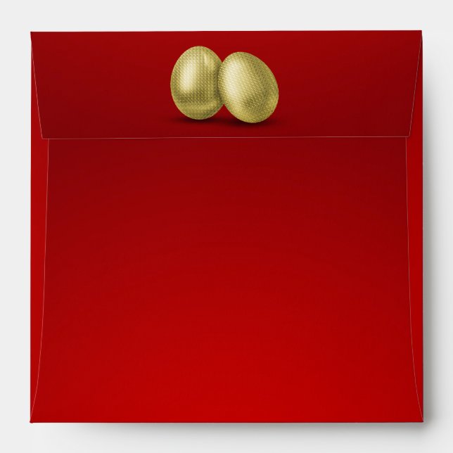 Golden Easter Eggs - Envelope Square (Back (Top Flap))