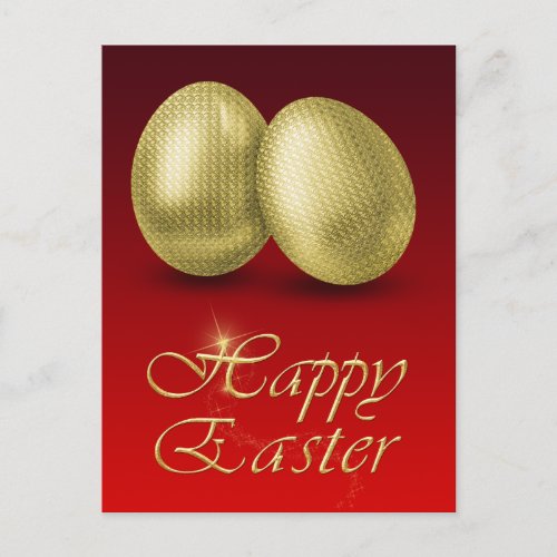 Golden Easter Eggs _ Postcard