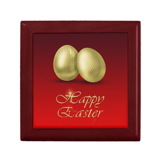 Golden Easter Eggs - Tile Gift Box (Front)