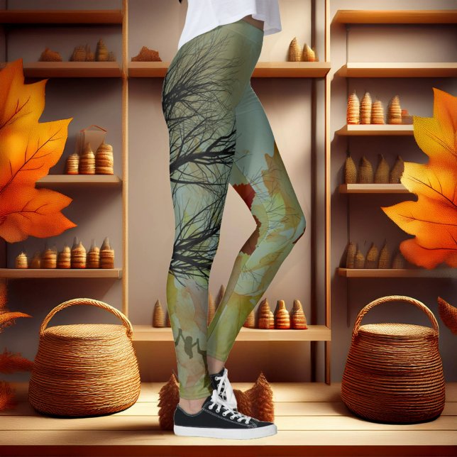 Golden Echoes: Autumn's reflection Leggings (Creator Uploaded)