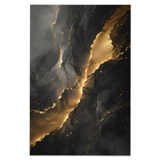 Golden Eclipse,Luxury Abstract Black&Gold Wall art