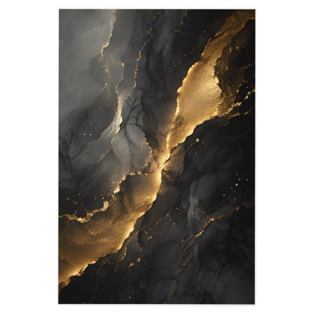 Golden Eclipse,Luxury Abstract Black&Gold Wall art (Front)