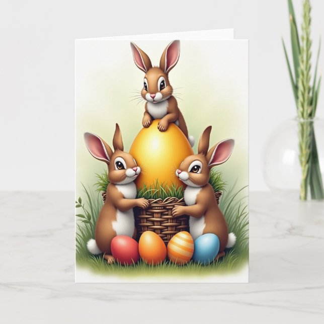 Golden Egg Friends Springtime Card (Front)