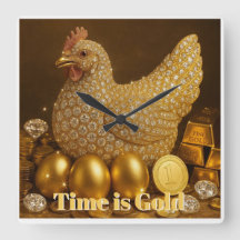 Golden Eggs Luxury Wall Clock 
