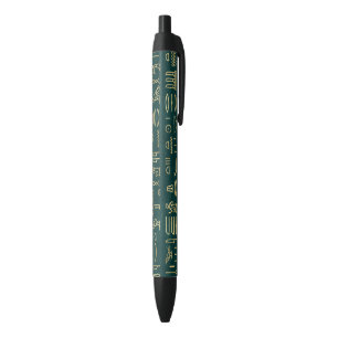 Golden Egyptian Hieroglyphs Typography Egypt Pen