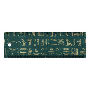 Golden Egyptian Hieroglyphs Typography Egypt Ruler