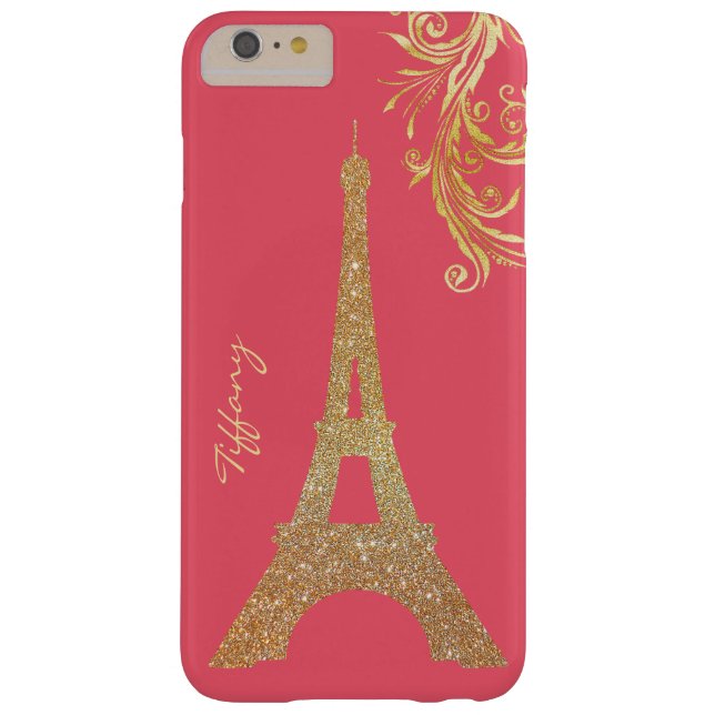 Golden Eiffel Tower Custom iPhone 6 Plus Case (Back)