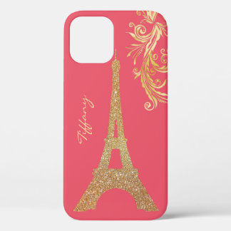 Golden Eiffel Tower Custom iPhone 12 Pro Case