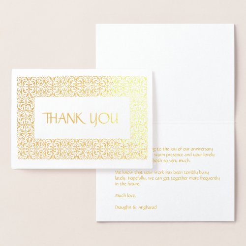 Golden Elegance  All_Occasion Thank You Foil Card