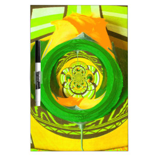 Golden Elegance: Beautiful African Yellow Rose Art Dry-Erase Board