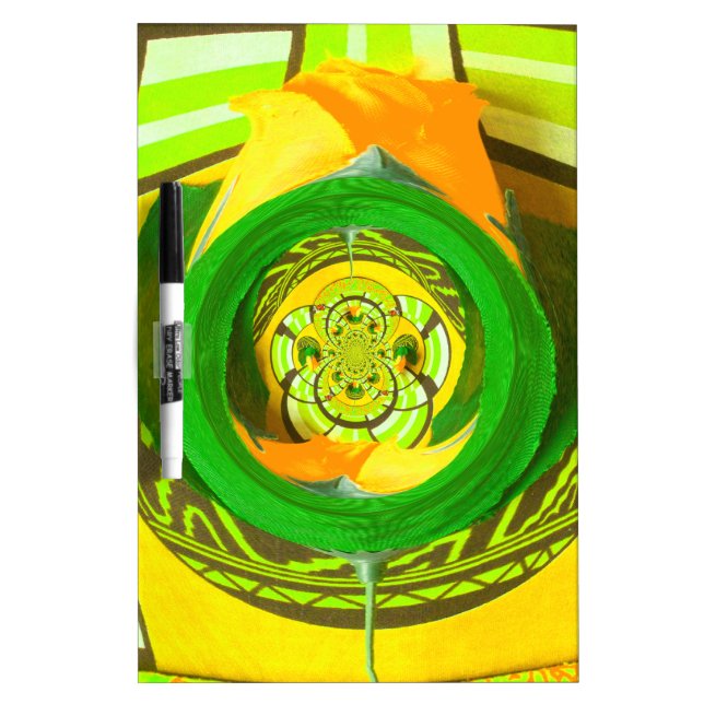 Golden Elegance: Beautiful African Yellow Rose Art Dry-Erase Board (Front)