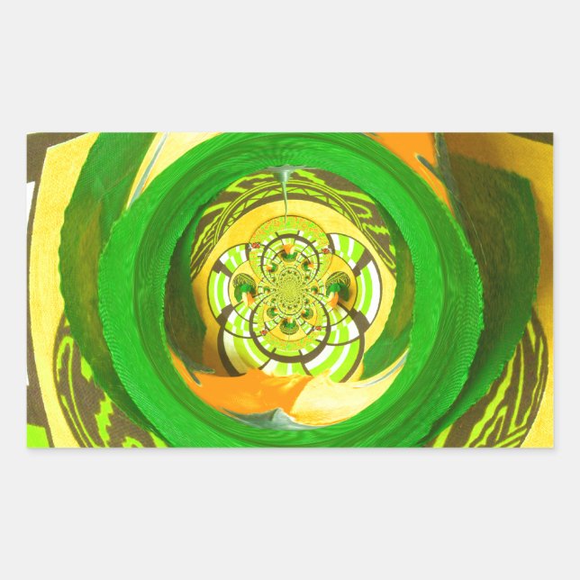 Golden Elegance: Beautiful African Yellow Rose Art Rectangular Sticker (Front)
