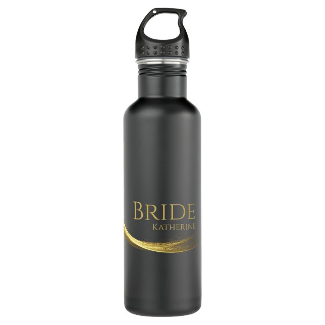 Golden Elegance-Bride- Stainless Steel Water Bottle (Front)