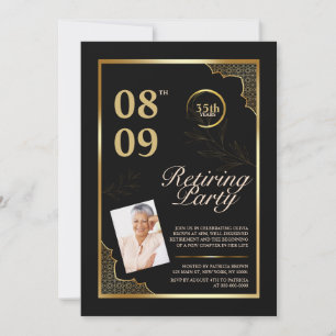 Golden Elegance: Celebrating the Years of Success Invitation