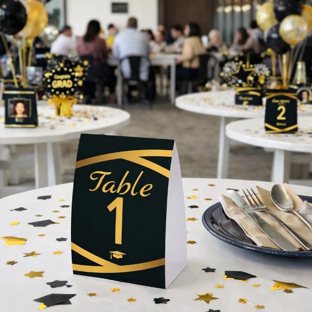 Golden Elegance Class Of Graduation Paper Table Tent (Creator Uploaded)
