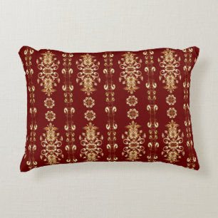 Golden Elegance: Classic Oriental Pattern. Accent Pillow