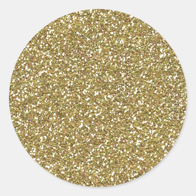 Golden Elegance Decor Classic Round Sticker (Front)