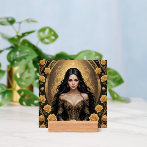 Golden Elegance Enchanting Gothic Art Picture Holder