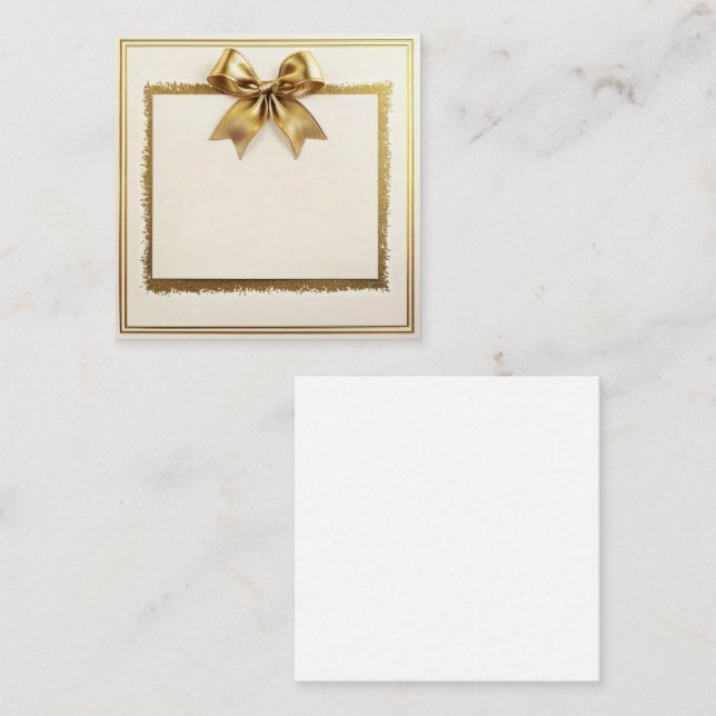 Golden Elegance Frame Note Card (Front/Back)