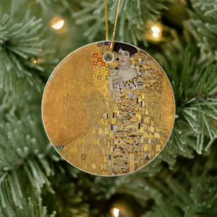 Golden Elegance: Gustav Klimt's Masterpiece Ceramic Ornament