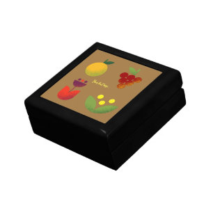 Golden Elegance Modern Floral Fruit Gift Box