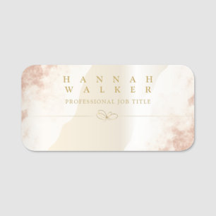 Golden elegance name tag