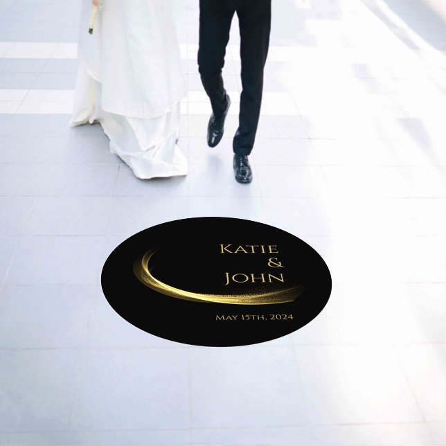 Golden Elegance-Wedding Ceremony- Floor Decals (Wedding)