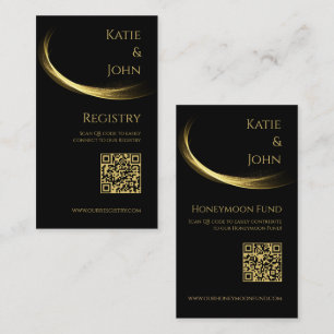 Golden Elegance- Wedding Registry- Business Card