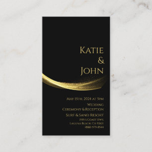 Golden Elegance-Wedding Save our Date Business Card