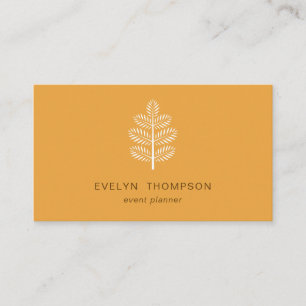 Golden Elegant Chic Botanical Tropical Branch Business Card