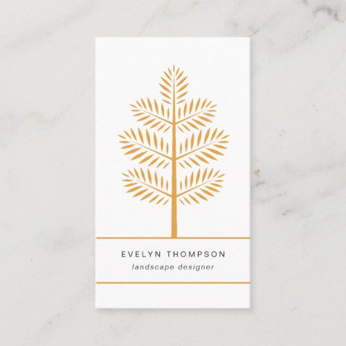 Golden Elegant Landscaping Botanical Tree Branch  Business Card