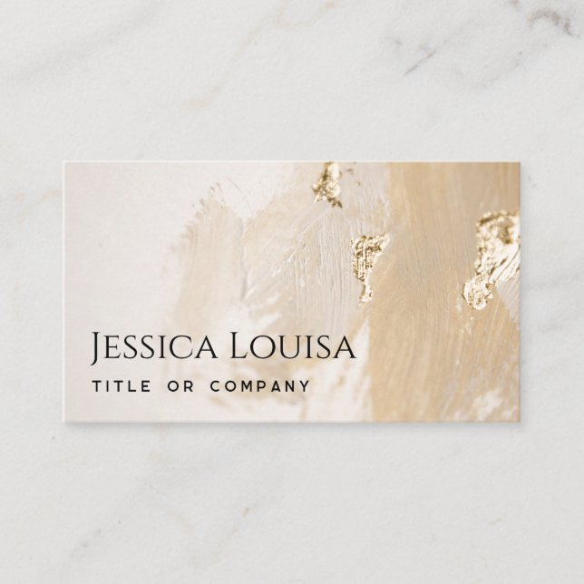 Golden Elegant Minimalist Jewelry Business Card (Front)