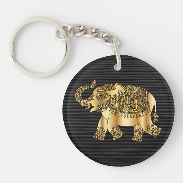 Golden Elephant Keychain (Front)