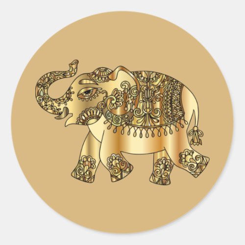 Golden Elephant Stickers