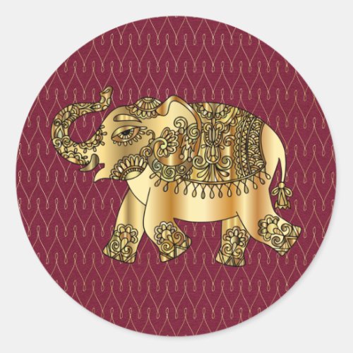 Golden Elephant Stickers