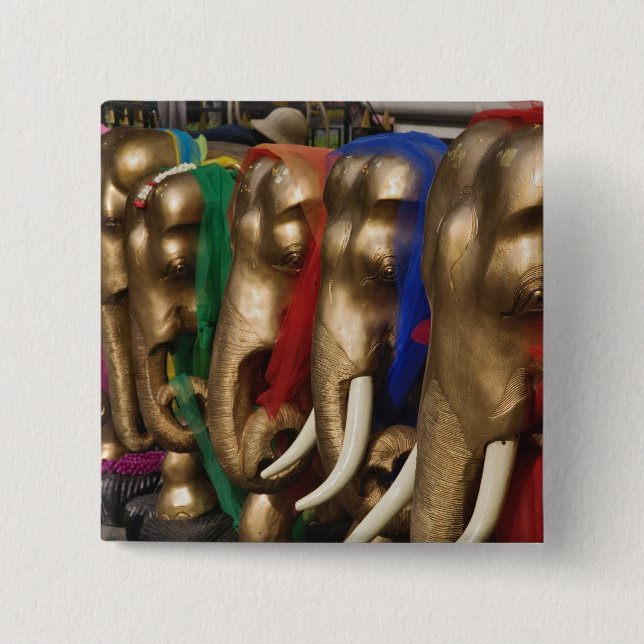 Golden Elephants Pinback Button (Front)