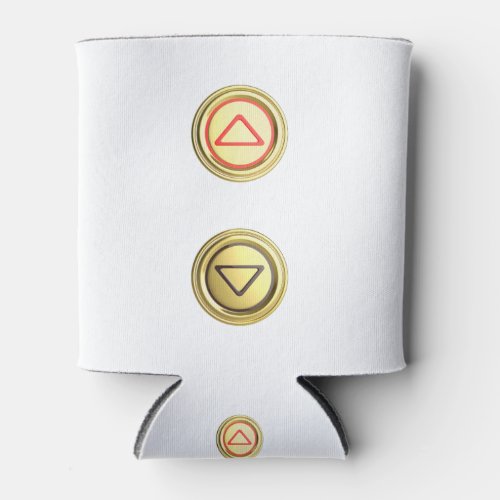 Golden elevator buttons for up and down can cooler