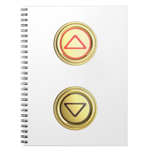 Golden elevator buttons for up and down notebook