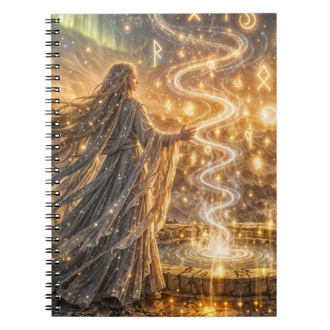 Golden Elven Fantasy Light – Impressionist Fantasy Notebook (Front)